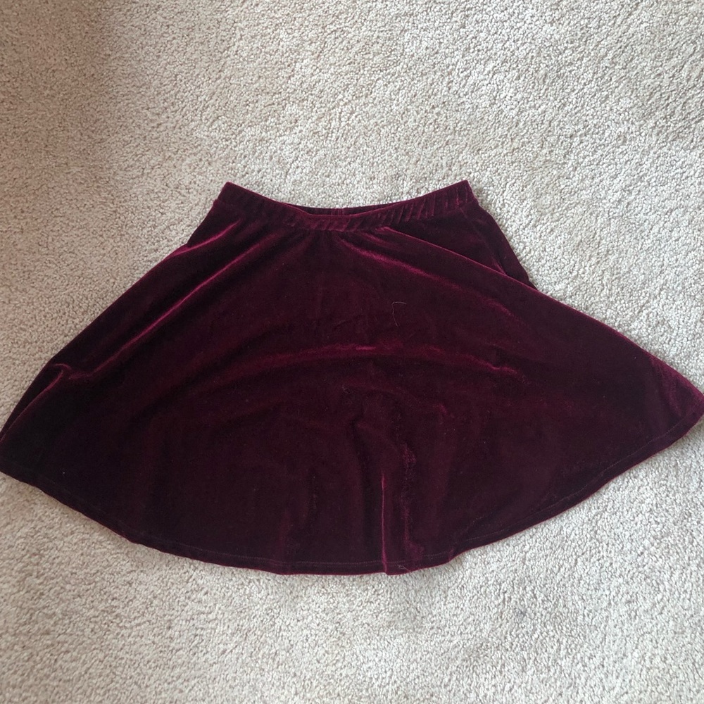 velvet skater skirt